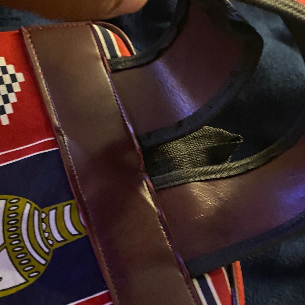 Red And Brown Patterned Backpack - image 5